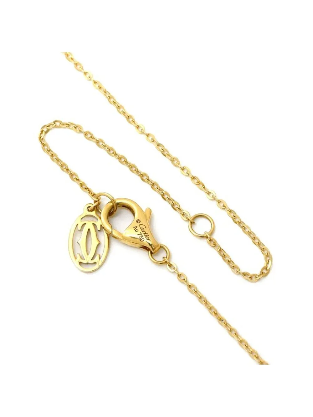Cartier Necklace Baby Trinity Diamond Yellow Gold White Pink 18k